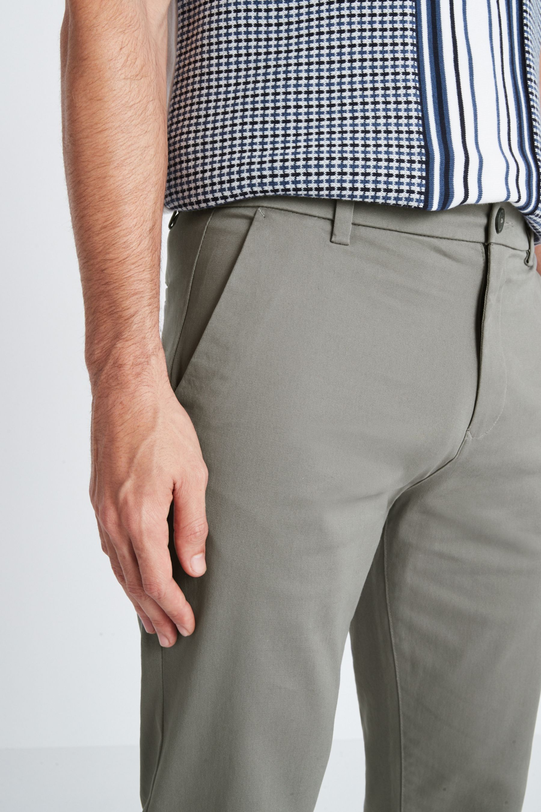 Stretch Chino Trousers Straight Fit