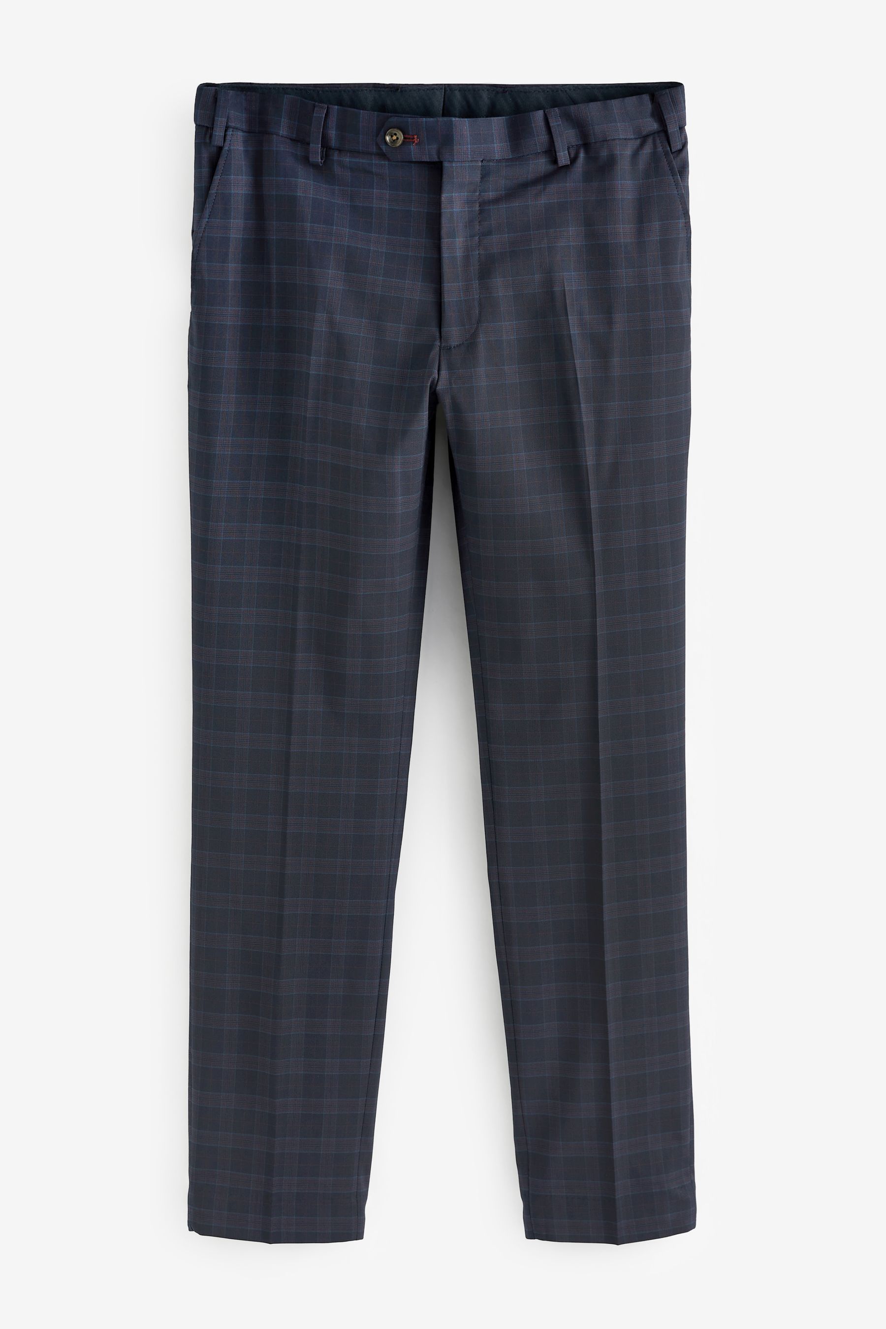 Check Formal Trousers Slim Tapered