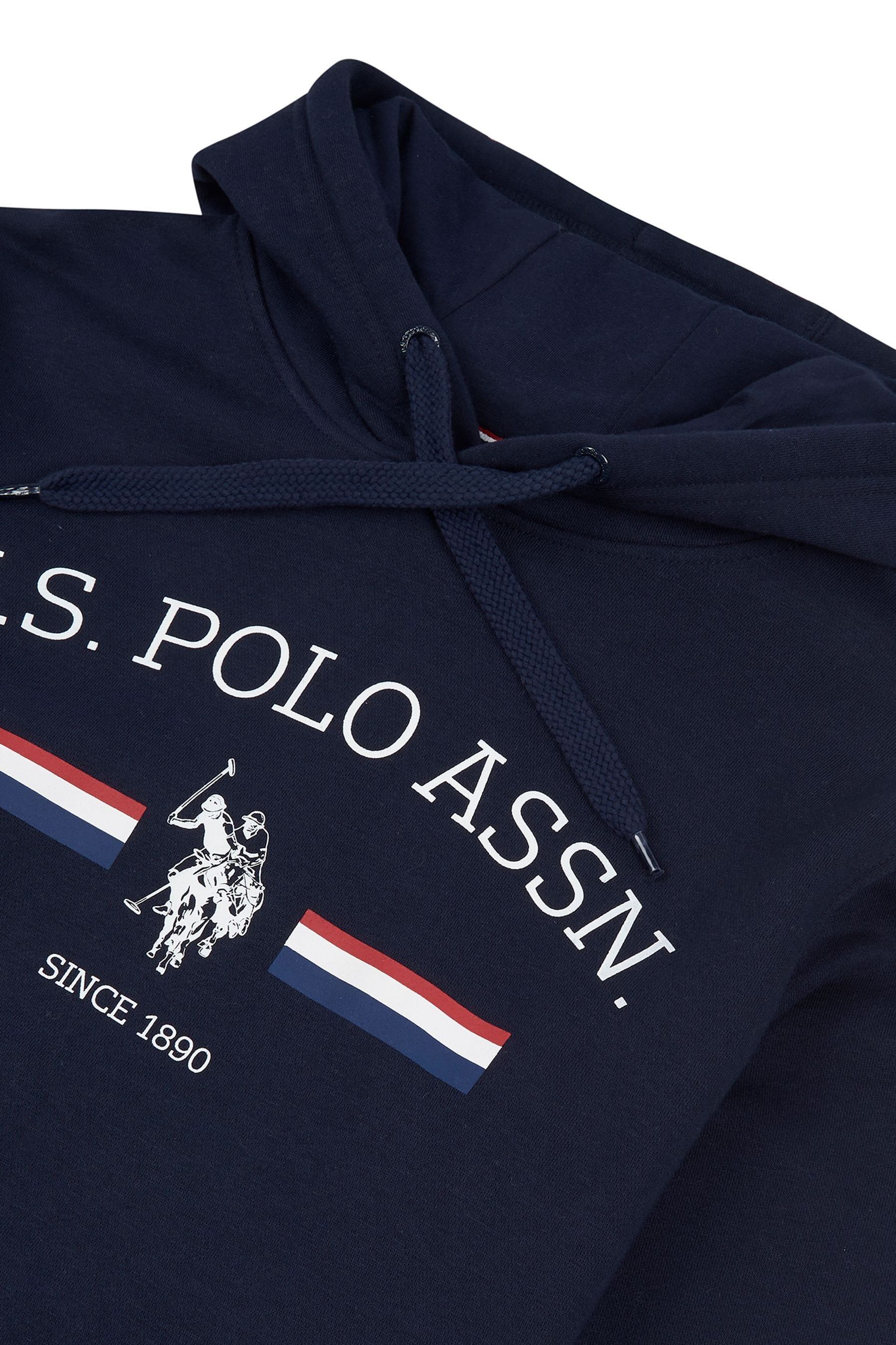 U.S. Polo Assn. Blue Stripe Rider Overhead Hoodie