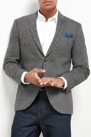 Signature Herringbone Blazer Tailored Fit