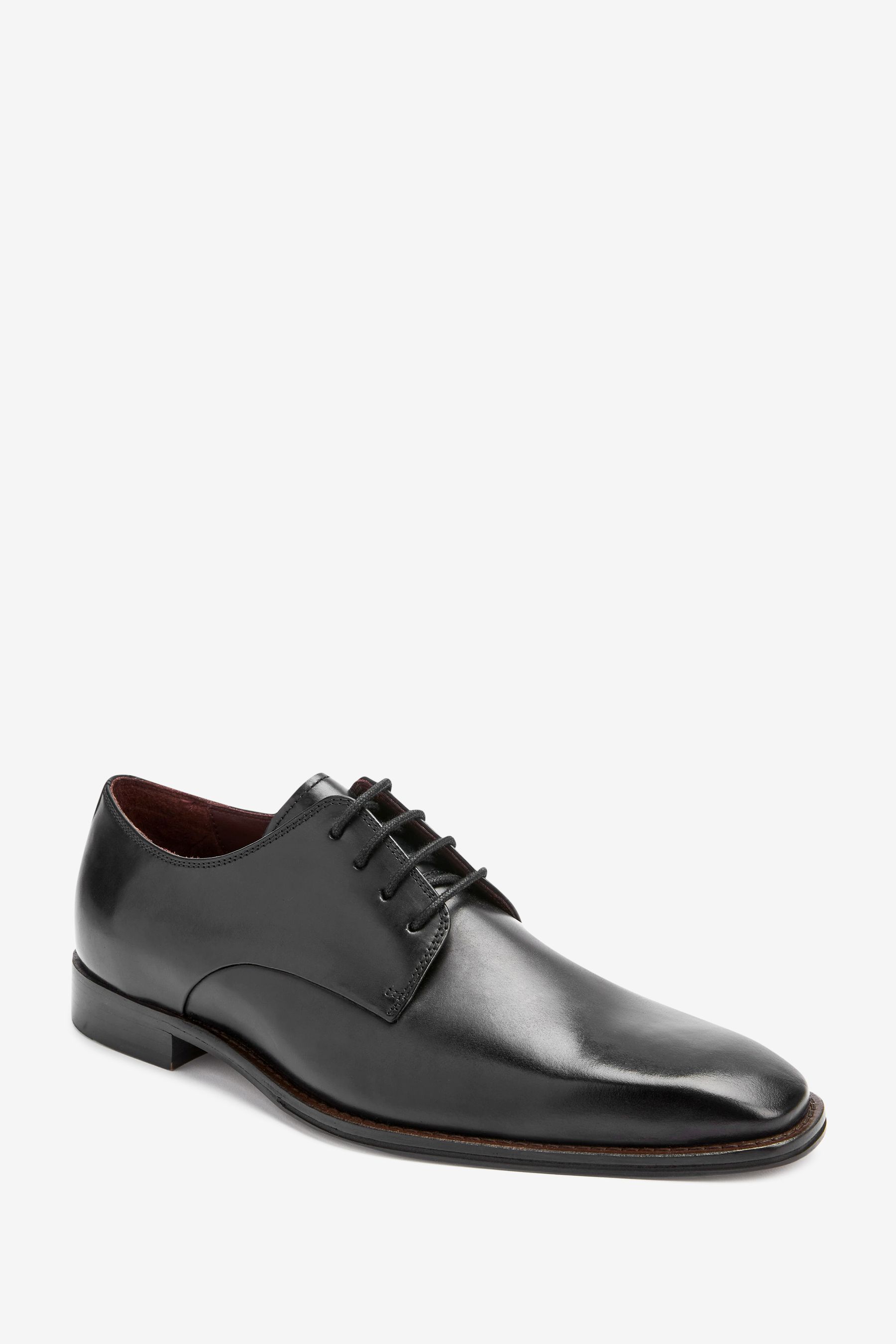 Signature Italian Leather Square Toe Derby Shoes