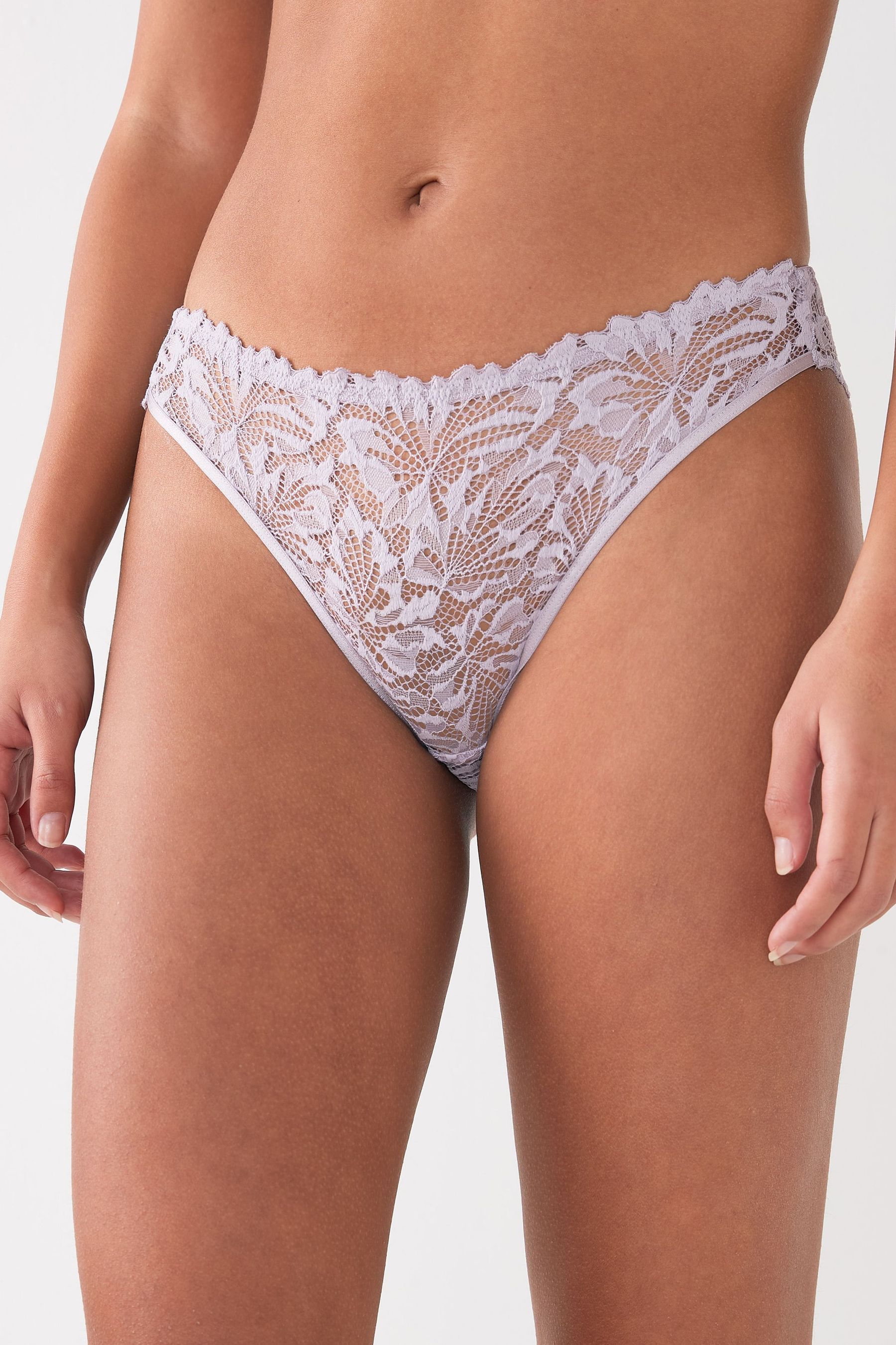 Comfort Lace Knickers High Leg