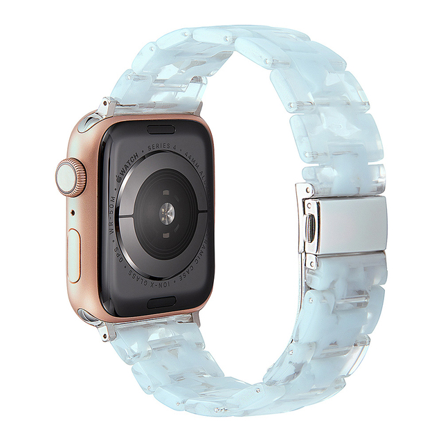 resin watches for apple watch 7 6 5 band 44mm iwatch 42mm series 4 3 2 wrist strap accessories loop 40mm replacement bracelet