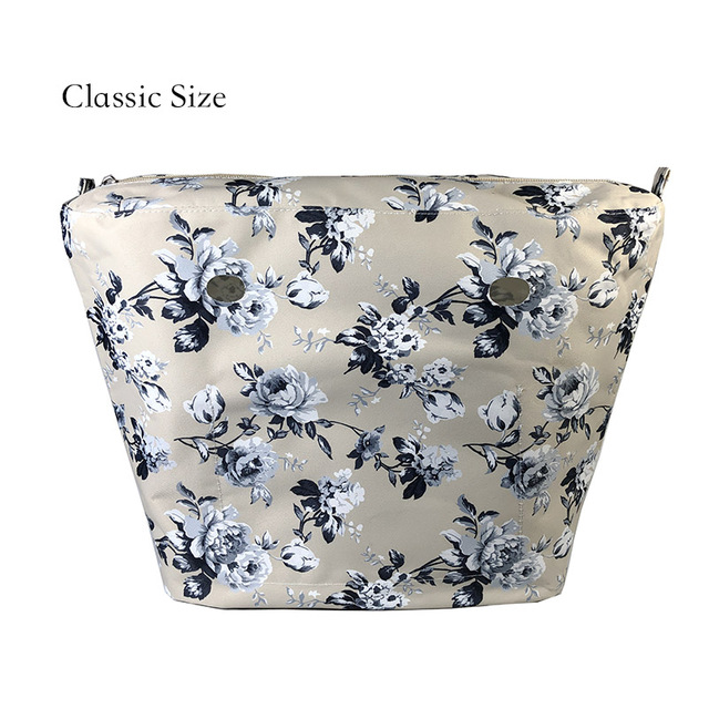 Floral trim waterproof inner insert, classic small inner pocket, handbags accessory