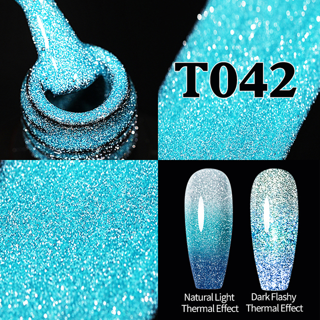 UR Sugar Fluorescent Reflective Gel Holographic Gel Nail Polish Shine Neon Glitter Semi Permanent Soak Off UV LED Nail Gel