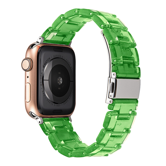 resin watches for apple watch 7 6 5 band 44mm iwatch 42mm series 4 3 2 wrist strap accessories loop 40mm replacement bracelet