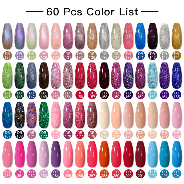 Mtssii 24/25/40/60pcs Gel Nail Polish Set Color Gel Semi Permanent UV Led Varnish Nail Art Design Soak Off Gel Set Nail Gel Set