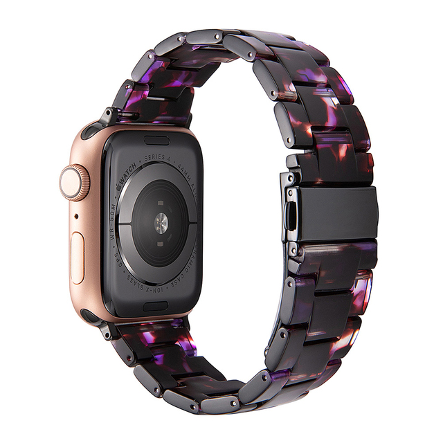 resin watches for apple watch 7 6 5 band 44mm iwatch 42mm series 4 3 2 wrist strap accessories loop 40mm replacement bracelet