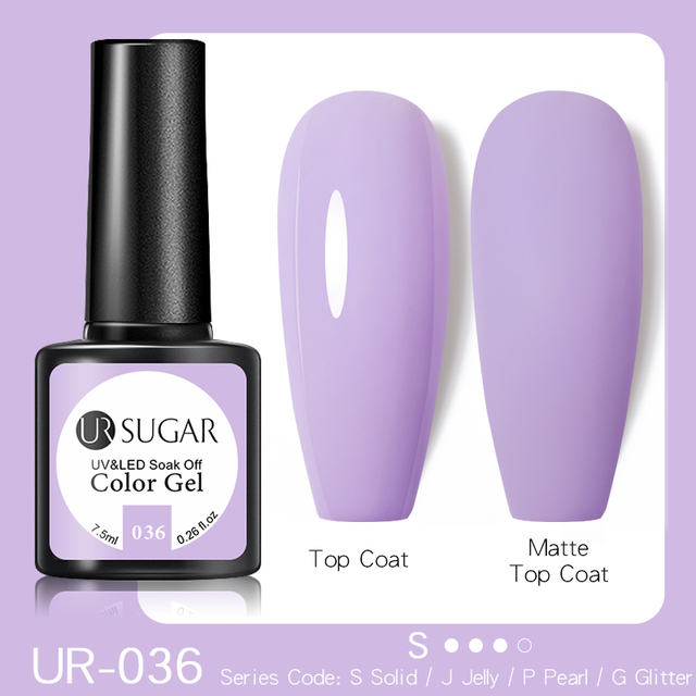 ur sugar 7.5ml purple color gel nail polish matte top coat semi permanent soak off nail art uv gel varnish all for manicure