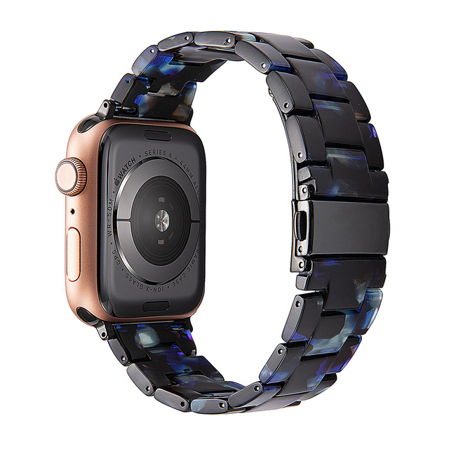 resin watches for apple watch 7 6 5 band 44mm iwatch 42mm series 4 3 2 wrist strap accessories loop 40mm replacement bracelet