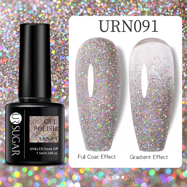 UR SUGAR 7.5ml Glitter Reflective Gel Nail Polish Manicure Nail Art Semi Permanent UV LED Nail Polish Lamp