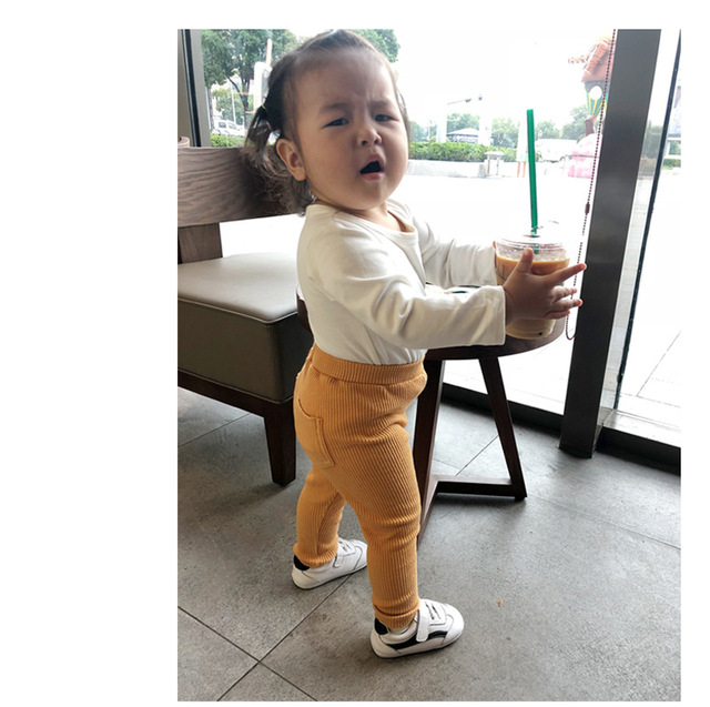 New Baby Girls Boys Leggings Cotton Big PP Pants Spring Autumn Kids Girl Pants Fashion High Waist Long Trousers For Children Pant