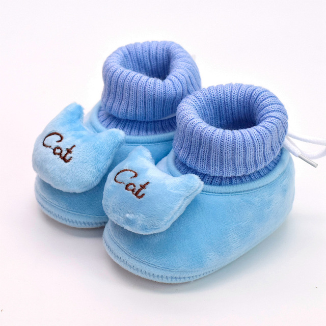 2022 New Winter Baby Shoes Infant Cotton Shoes Warm Shoes Plush Thick Medium High Tube Sock Baby Toddler Shoes Soft Shoes