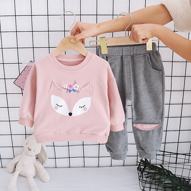 2pcs baby girls clothes sets autumn winter baby girls clothes kids tracksuits for girl suit children clothes 1 to 6 years old