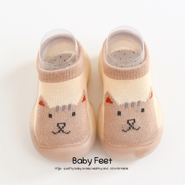 Unisex baby shoes first baby shoes first walkers boy soft sole rubber outdoor baby shoes cute animal socks baby anti-slip