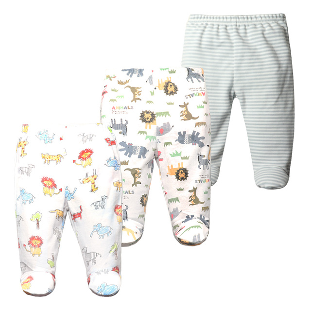 3pcs/lot Baby Pants 100% Cotton Autumn Spring Newborn Baby Boys Girls Pants Toddler Wear Infant Toddler Cartoon For Baby Clothes