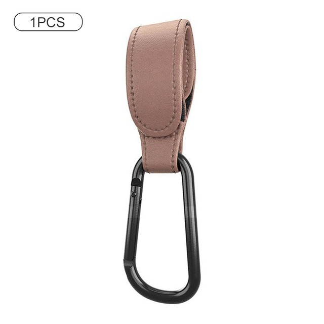 PU Leather Baby Stroller Hook Bag Hanging Bags Holder 360 Degree Rotate Pram Stroller Velcro Organizer Strap Stroller Accessories