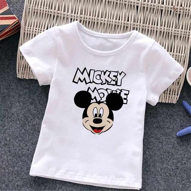 Baby Donald Duck T-shirt Cute Cartoon Print T-shirt Summer White O-Neck Short Sleeve Baby Boys Girls Clothes Baby Clothes