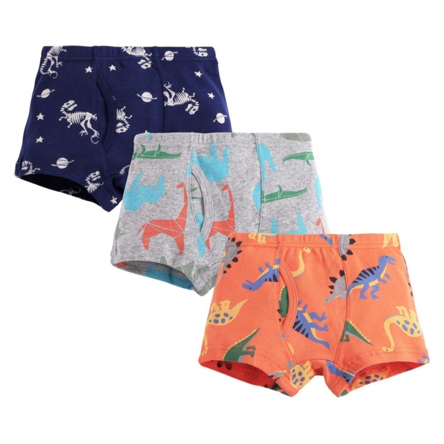 3pcs/set Cartoon Dinosaur Cotton Boys Boxer Underpants Children Panties Warm Cartoon Underwear Kids Panty Shorts 3-10 Years