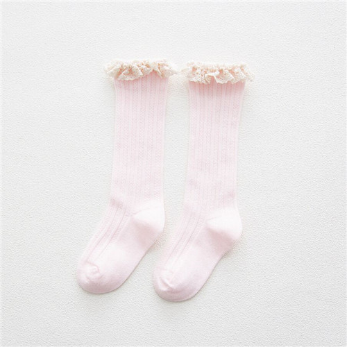 Lawadka - Princess Socks for Girls, Knee High Socks with Lace for Kids, Leg Warmers, Cotton, Spring Style