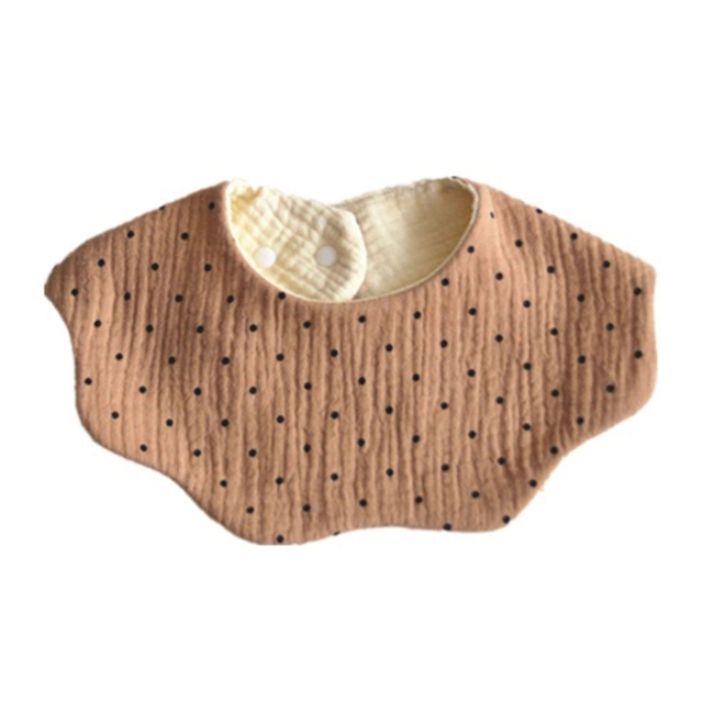 360 Degree Rotation Baby Burp Cloth Flower Shape Feeding Bib Bandana Scarf 5 Layers Pure Cotton Absorbent Saliva Towel