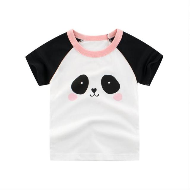 summer new shirt for boys girls boys cotton t-shirts tee baby short sleeve tshirt cartoon animal tops funny print children clothes