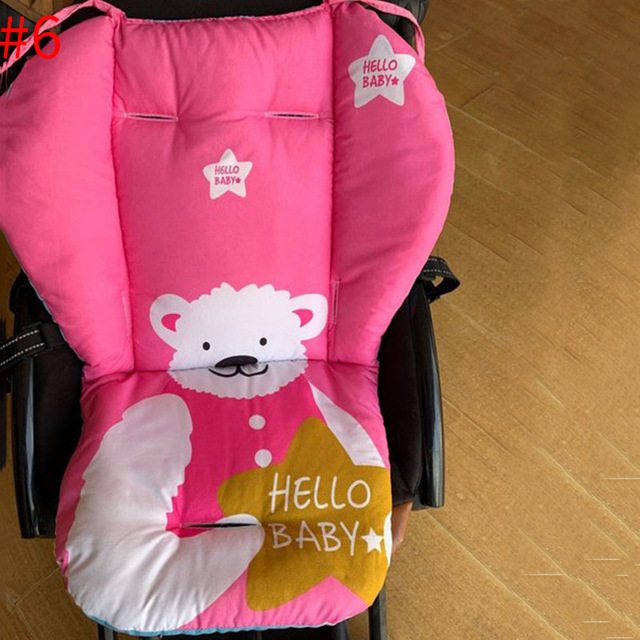 Cotton Baby Stroller Seat Cushion Cartoon Baby Feeding Highland Pillows Cushion Infant Pushchair Mat Universal Stroller Accessories