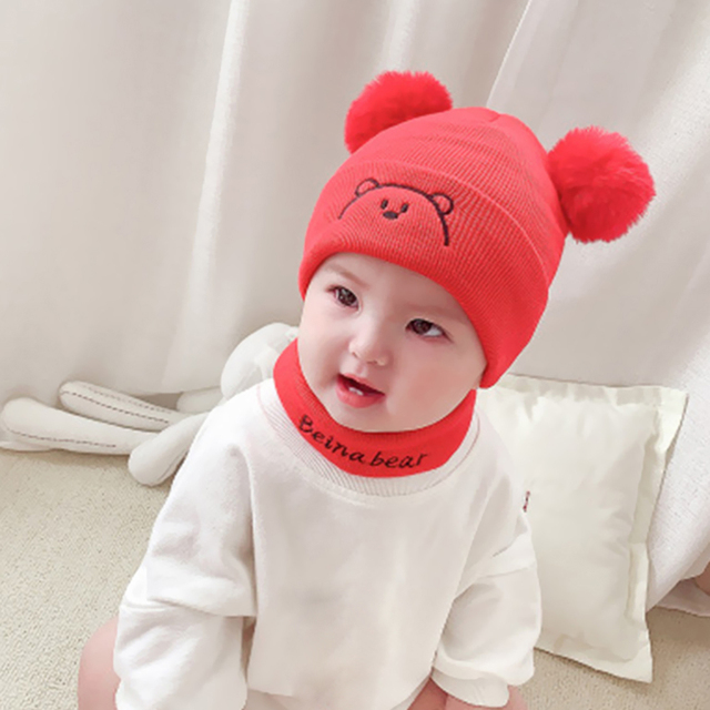 Cartoon Wool Knitted Cute Beanies Hat Fashion Baby Kids Knitted Winter Hat Cute High Elastic Warm Hat for Girls Boys