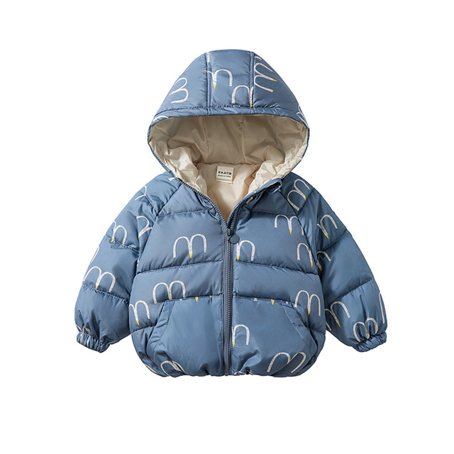 Autumn Winter Children Down Jackets For Baby Boys Girls Solid Thick Warm Fleece Kids Blouse Coats Outerwear