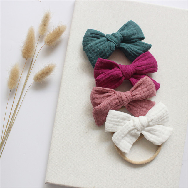 Cotton Baby Girl Headbands Bows Hair Bands For Kids Hair Accessories Infant Items Little Girl Toddler Headband Newborn Baby