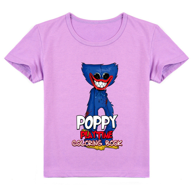 Playtime Poppy Horror Game Kids T-shirt Harajuku Graphic Houji Wuji T-shirt Boys Short Sleeve T-shirt Summer Cartoon Girl T-shirt