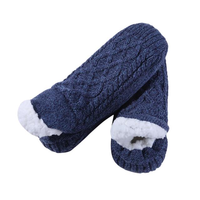 1 Pair Thick Warm Sleep Socks Slippers Women Girls Autumn Winter Velvet Home Floor Socks Non-slip Mid-tube Kawaii Cute Socks