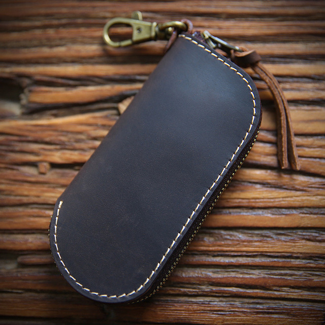 Leather Home Nanny Key Ring Zipper Key Case Key Case Bag Organizer Wallet Keychain