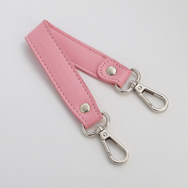 PU Leather Bag Handle Solid Color Bag Belt Replacement Handbag Strap Short Belt Bag Accessories