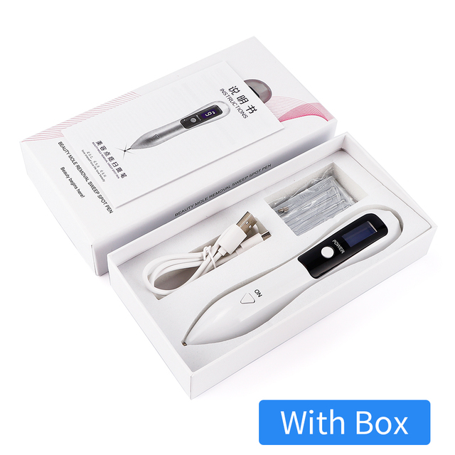 LCD Plasma Pen Laser Tattoo Mole Removal Device Rechargeable Face Care Skin Tag Removal Freckle Wart Dark Spot Remover