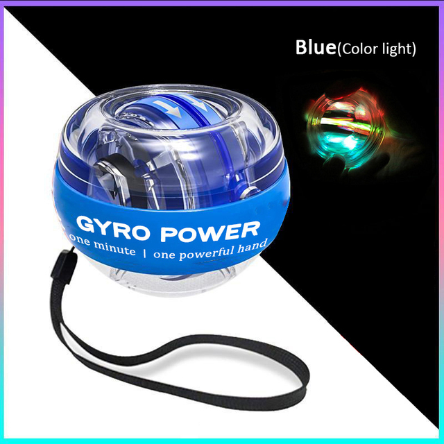 LED Wrist Ball Self Starting Gyroscope Energy Ball Gyro Strength Ball Muscle Relax Arm Wrist Strength Trainer Fitness Sports Equipment