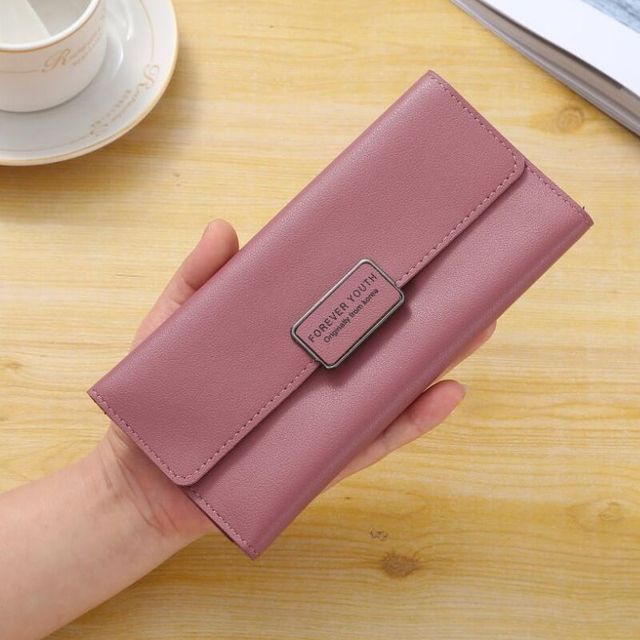 New Women Wallet Lady Clutch Leather Patterned Hasp Female Wallets Long Length Card Holder Phone Bag Money Coin Pocket Ladies Purses