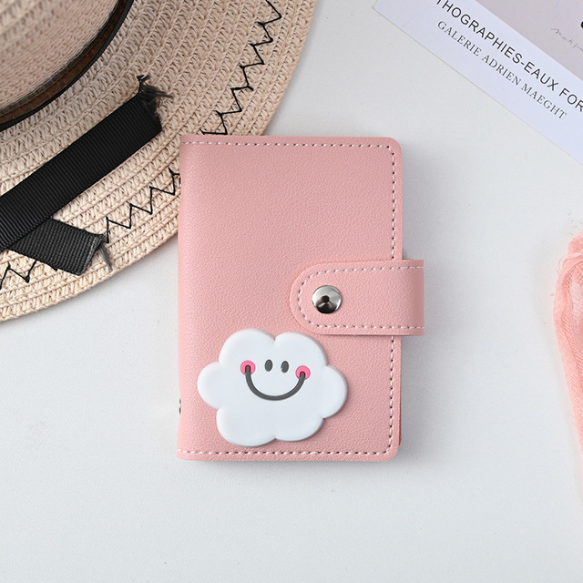 New Student Cute Meal Card Holder Wallet PU Leather Cartoon 26 Bit Card Case Holder School Men Women Credit Card Bag ID