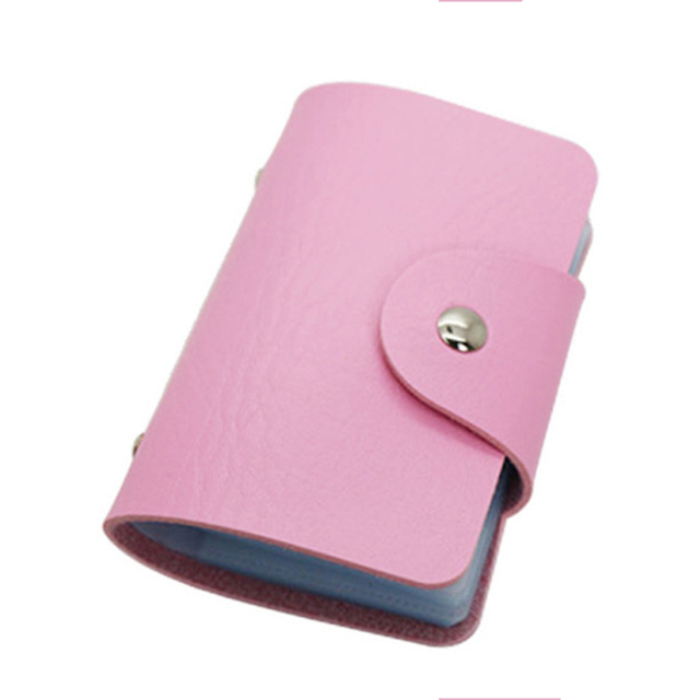 24 Slots Felt Wool Felt Women Men ID Credit Card Button Case Holder Wallet Organizer Gift Business Card ID Card Holder Wallet