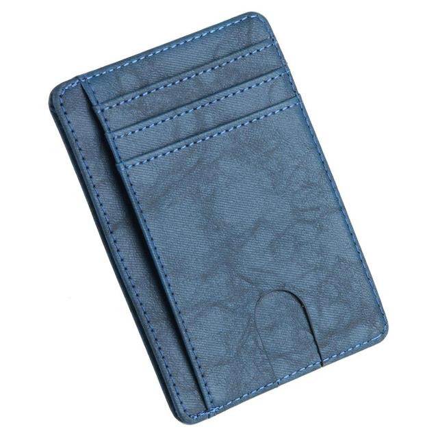 Slim rfid blocking leather wallet credit id card holder money purse for men women fashion bag