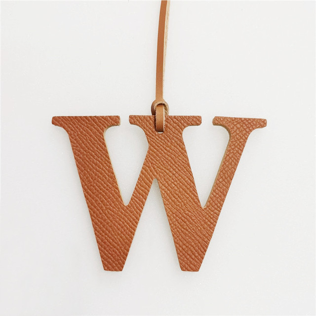 Leather English Letters Charm W Personalized Bag Necklace