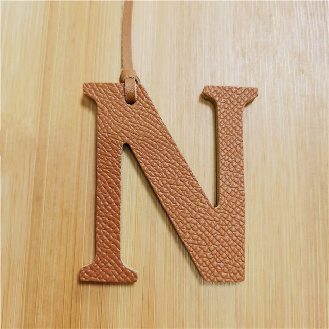 Leather English Letters Charm N Personalized Bag Pendant