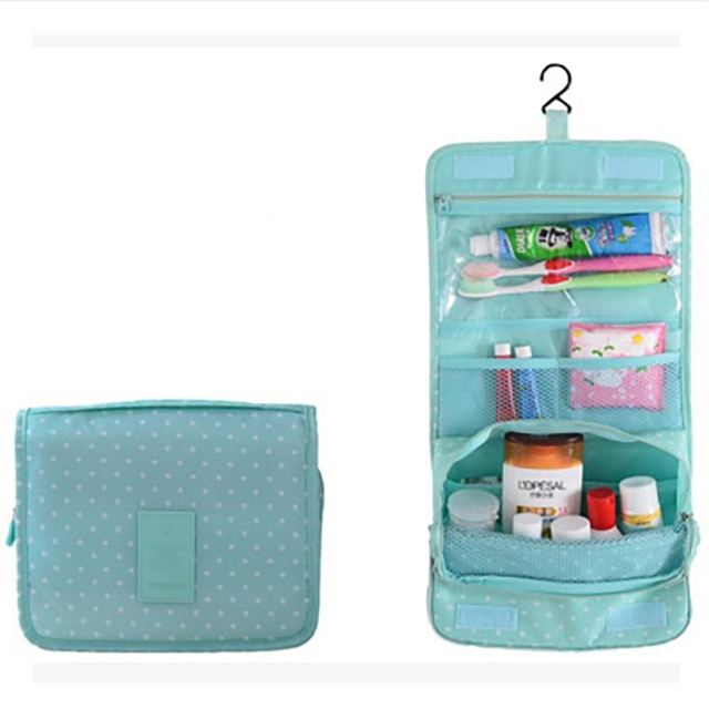 Women Travel Bath Make Up Bag Ladies Waterproof Hanging Cosmetic Bags Female Zipper Essential Toiletry Bag Travel Organizer