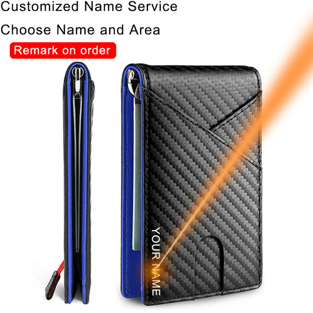 RFID Carbon Fiber Men Wallets Card Holder Slim Thin Pocket Man Magsafe Wallets Money Bags Business Black Male Wallet Walet 2022