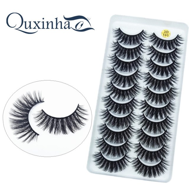 QUXINHAO wholesale 10 pairs lashes eyelashes cilios 3d mink lashes mink eyelashes wholesale false eyelashes maquiagem