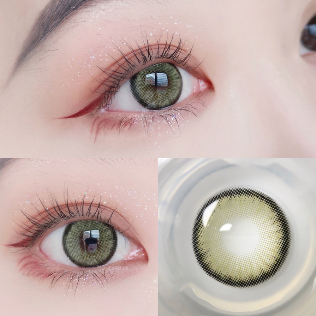 Bio-essence 2022 New 1 Pair Eye Color Contact Lenses Natural Brown Lenses Beauty Fashion Blue Green Green Eye Contact Lenses