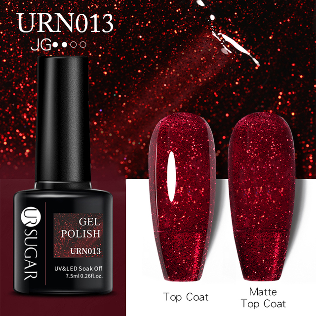 ur sugar 7.5ml gel polish manicure for nails christmas semi permanent vernes top coat soak off uv led gel color glitter varnish