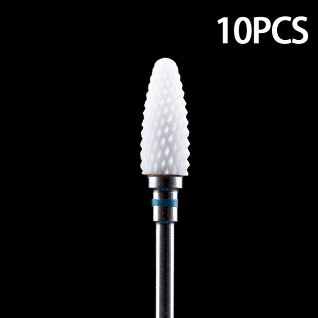 Nail Bits Ceramic Nail Drill Bit Pedicure Drill Milling Cutter For Manicure Machine Pedicure Caps Ceramic Drill Nail Polish Tools