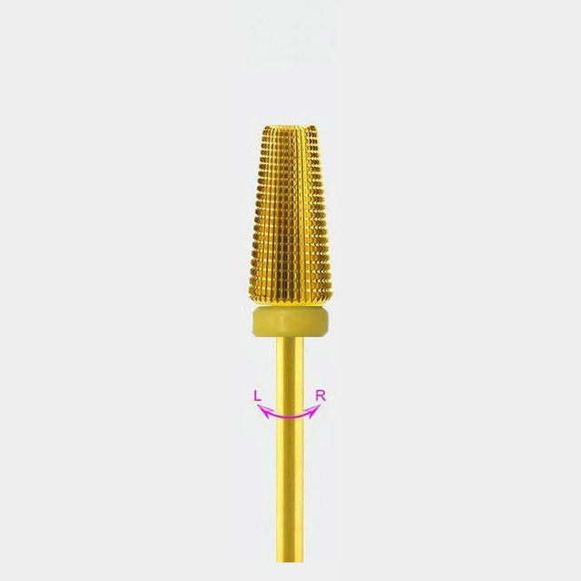 New 5 in 1 Tapered Carbide Nail Drill Bits Two-Way Carbide Drill Bits Accessories Milling Cutter for Manicure Left and Right Hand