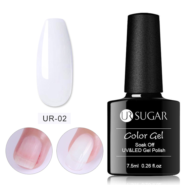 UR Sugar Milky White Gel Gel Polish 7.5ml Soak Off UV Gel Nail Polish Varnish Semi Permanent Nail Art UV LED Varnish